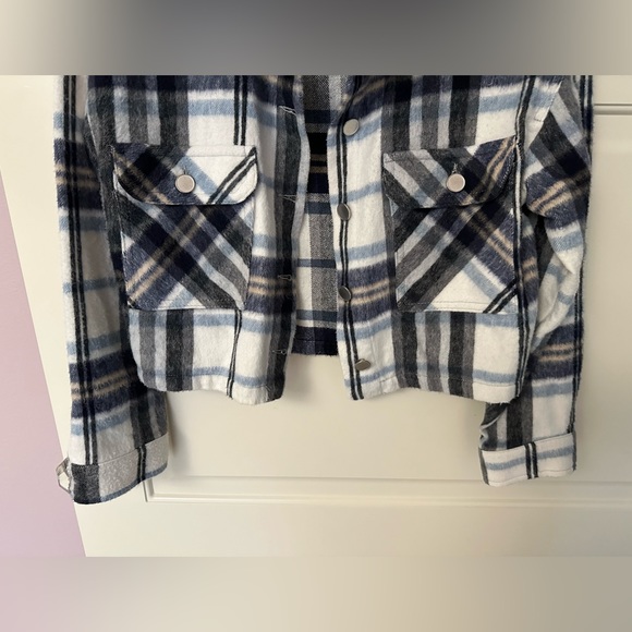 Zara Cropped Plaid Jacket NWOT - Picture 4 of 5